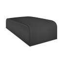 ARMREST HINGED, VINYL, BLACK/BLACK PIPING