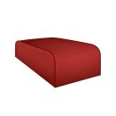 ARMREST HINGED, VINYL, RED/RED PIPING