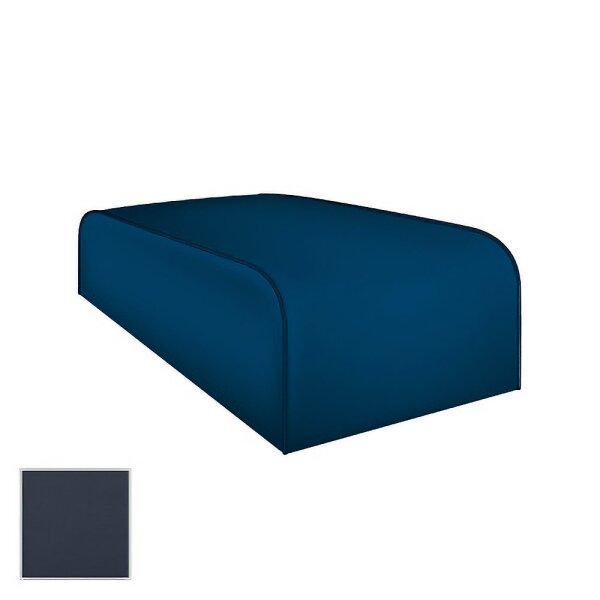 ARMREST HINGED, VINYL, DARK BLUE/DARK BLUE PIPING