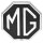 BADGE MG, SILVER ON BLACK, PLASTIC