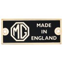 Plakette  &quot;MG  Made in England&quot;    