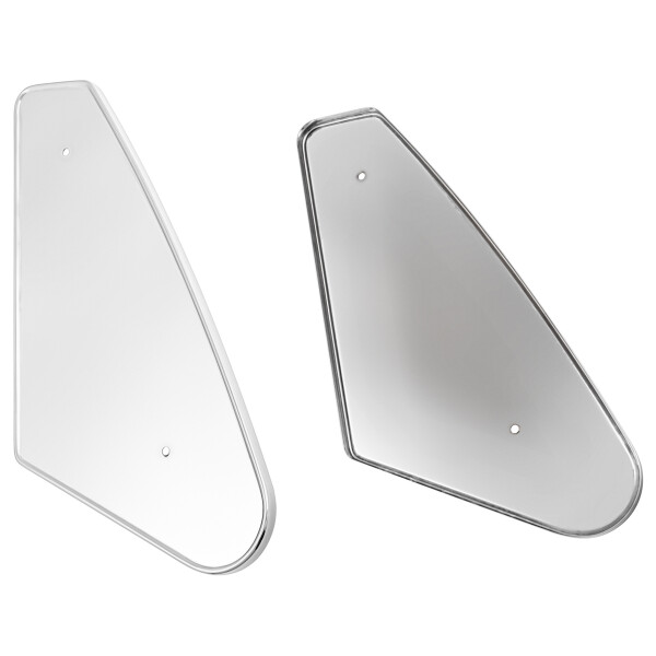 END PANEL FUEL TANK, CHROMED, PAIR