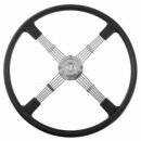 STEERING WHEEL B/LANDS 17IN BLK MGTA-TC