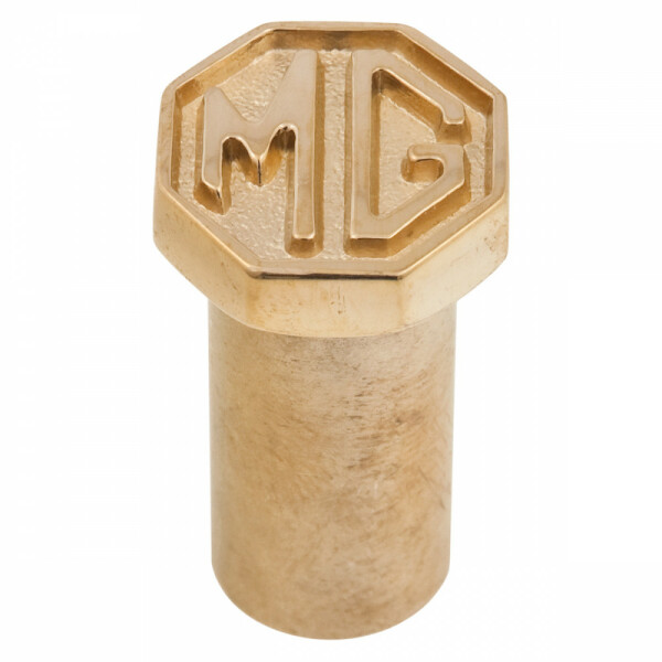 Halsmutter Ventildeckel, Messing mit MG-Logo