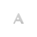 BADGE LETTER A, CHROME