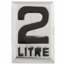 2 LITRE CHROME PLATE CAR BADGE