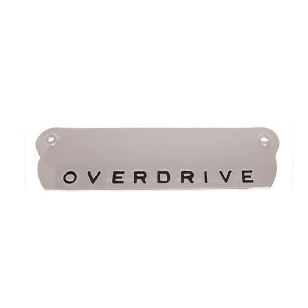 BADGE OVERDRIVE BLACK WRITING