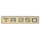 BADGE TR250, BEIGE/CHROME, BOOTLID