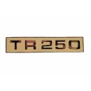 TR250 BADGE CREAM ON BOOTLID