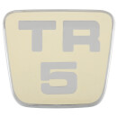 BADGE TR5, BEIGE/CHROME, FRONT