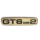 &quot;GT6 MK2&quot;-Emblem, beige/Chrom,  hinten