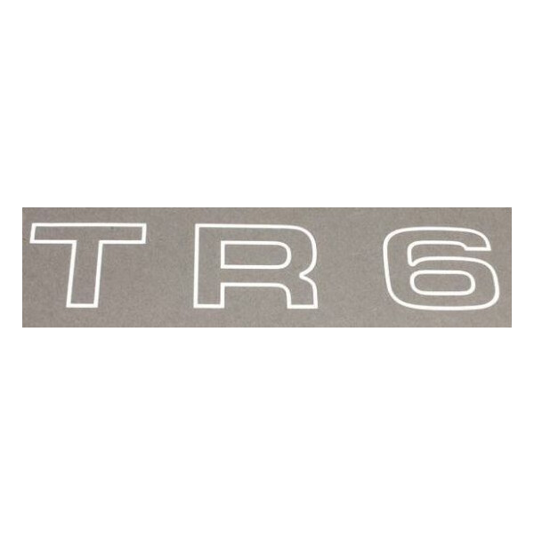 &quot;TR 6&quot;-Klebebuchstaben auf Kotfl&uuml;gel hinten, weiss