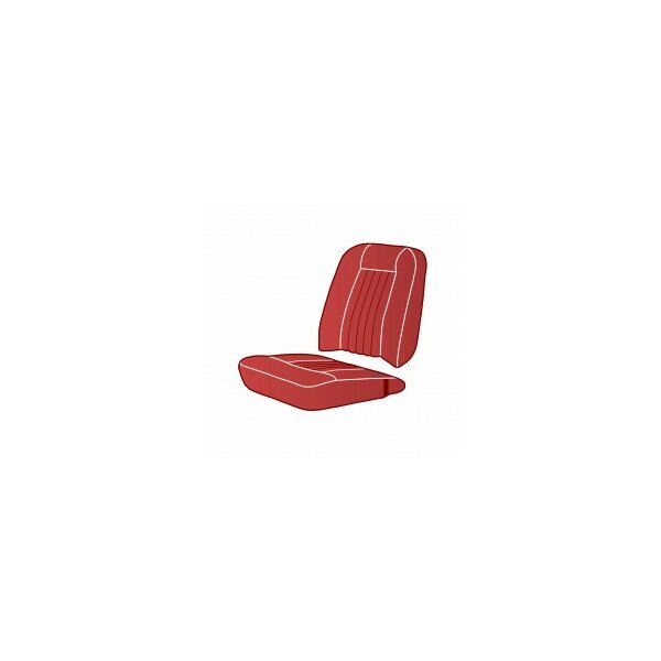 SEAT COVER KIT S&amp;M65-68 RD/WT VINYL