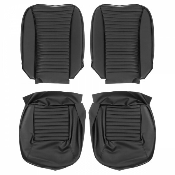 SEAT COVER SET, VINYL, NON-RECLINING, BLACK, PAIR