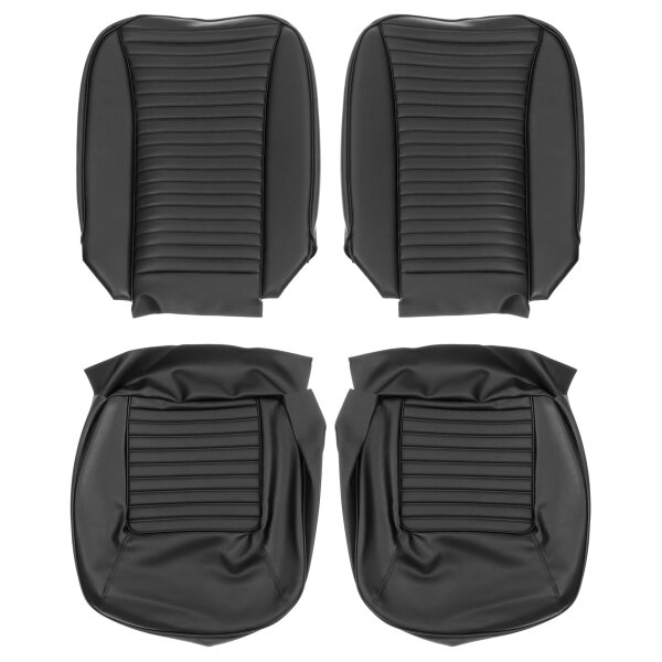 SEAT COVER SET, VINYL, RECLINING, BLACK, PAIR