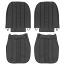 SEAT COVER SET, VINYL, BLACK, PAIR