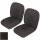 SEAT COVER KIT FRONT MGB62-68 BK/RD VINYL PR