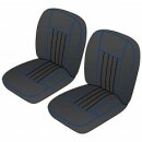 SEAT COVER KIT FRONT MGB62-68 BK/BL VINYL PR