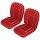 SEAT COVER KIT FRONT MGB62-68 RD/WT VINYL PR