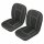 SEAT COVER KIT FRONT MGB62-68 BK/WT LEATHER PAIR