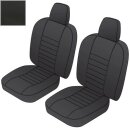 SEAT COVER KIT FRONT MGB69 BK/BLK LEATHER PAIR