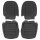 SEAT COVER KIT FRONT MGB76-80US BLACK VINYL, EMBOSSED