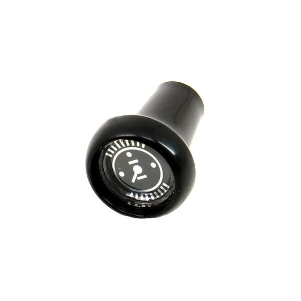 CONTROL KNOB INSTRUMENT DIMMER, BLACK WITH SYMBOL INLAY