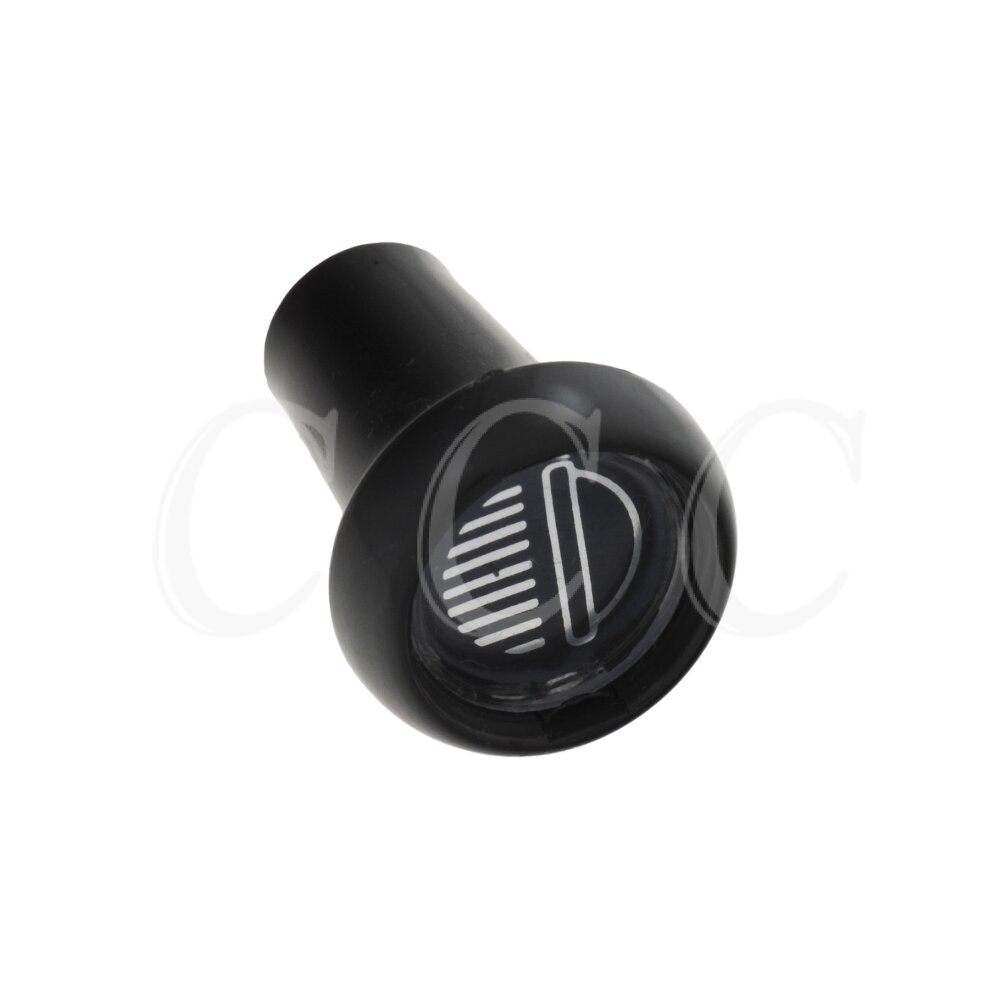 LIGHT SWITCH CONTROL KNOB, BLACK WITH SYMBOL INLAY - Your Shop for Br