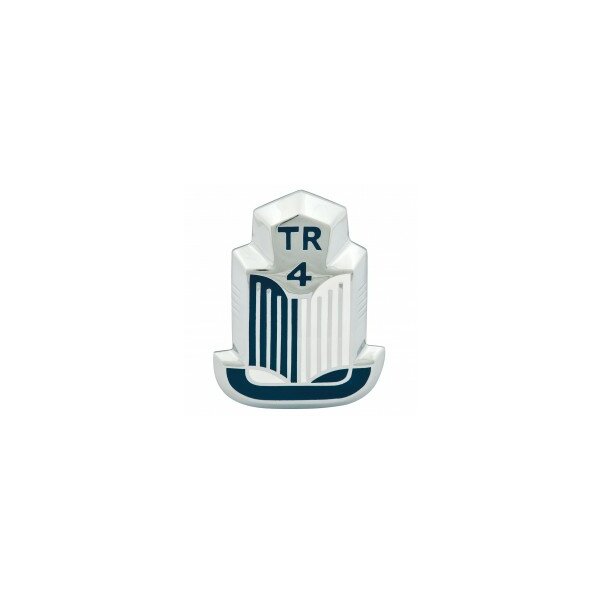 Emblem Motorhaube, TR4,  weiss/blau