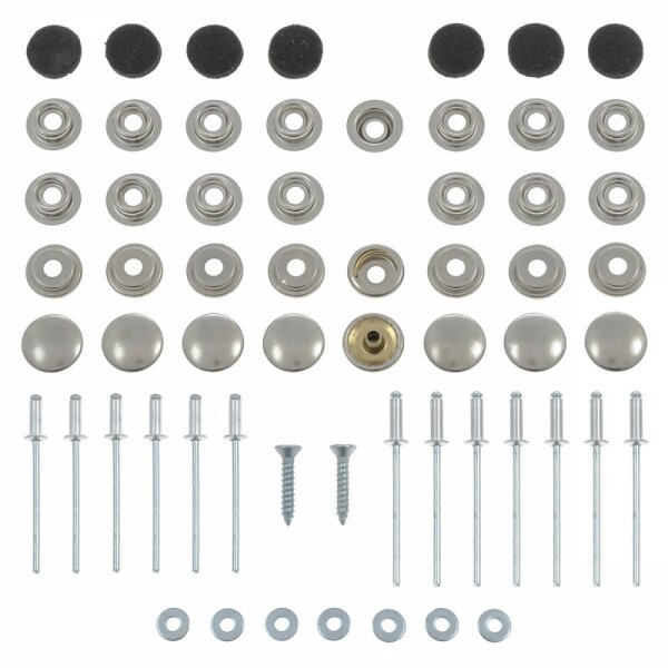Montagesatz Verdeck, Metall- Druckkn&ouml;pfe