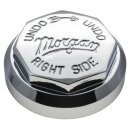 KNOCK-ON OCTAGONAL 8TPI RH MWS CENTER CAP WITH MORGAN LOGO