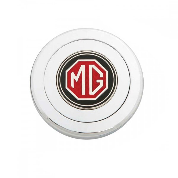 HORN PUSH ALUMINIUM POLISHED, MG EMBLEM, 46MM