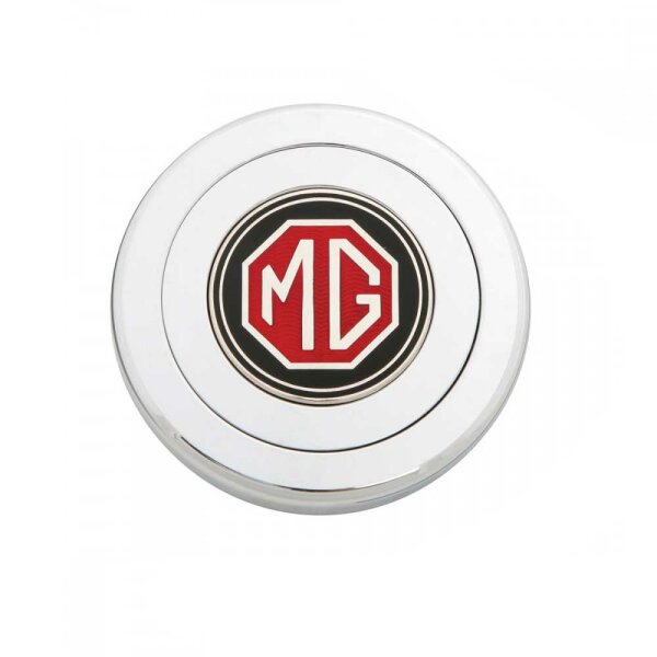 Hupenknopf mit Emblem &quot;MG&quot;     ,      Aluminium poliert