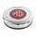 HORN PUSH ALUMINIUM POLISHED, MG EMBLEM, 46MM
