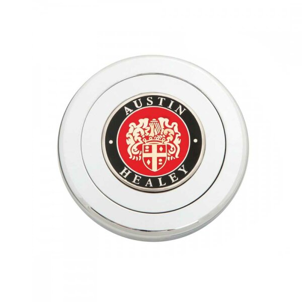 HORN PUSH ALUMINIUM POLISHED, AUSTIN-HEALEY EMBLEM, 46MM