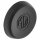 Hupenknopf schwarz, mit gepr&auml;gtem MG-Logo