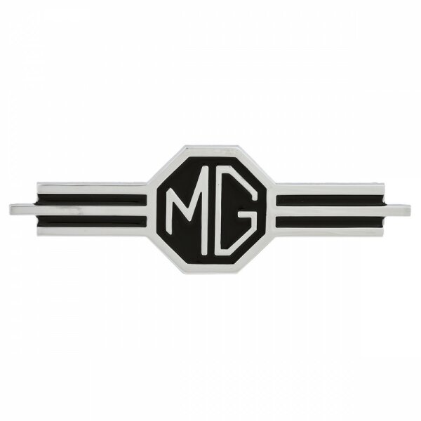 MG-Emblem auf Radio-Blind-Platte