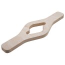 Zentralverschluss-Schl&uuml;ssel Holz, 2-fl&uuml;glige Muttern
