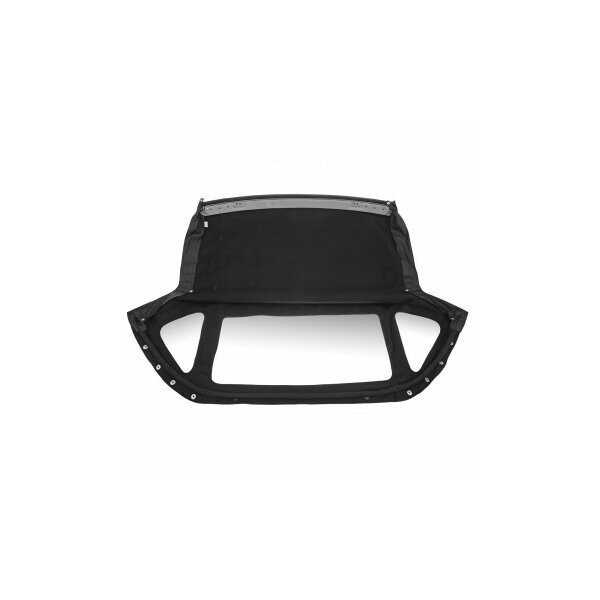 CONVERTIBLE TOP, VINYL BLACK, FOR DETACHABLE FRAME &gt;71, WITH HEADER RAIL, FIXED REAR WINDOW