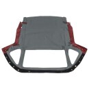 CONVERTIBLE TOP, VINYL RED, FOR DETACHABLE FRAME &gt;71, NO HEADER RAIL, FIXED REAR WINDOW