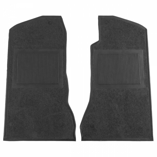 FOOTWELL MATS FRONT, RUBBER BLACK, PAIR