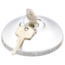 FUEL CAP LOCKING, VENTED, PERIOD, CHROME, WITH 2 KEYS