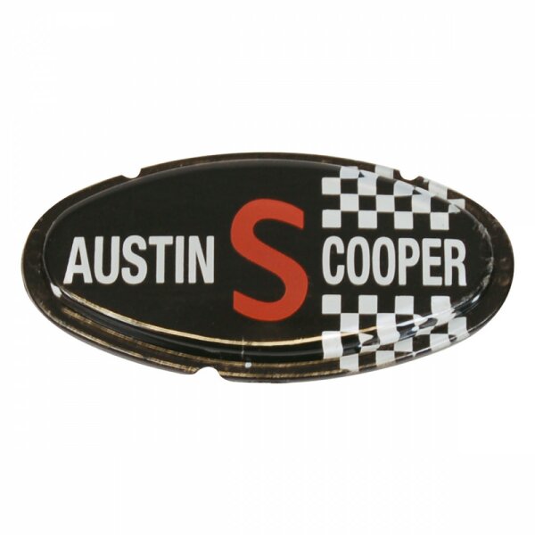 Einsatz Hauben-Embl.  &quot;Austin S Cooper&quot; oval,  Cooper S MK2