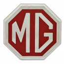 MG-Emblem  Silber/rot,  Gummistosst. vorne