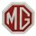 MG-Emblem  Silber/rot,  Gummistosst. vorne