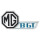 &quot;MG B GT&quot;-Emblem auf Heckdeckel, blau/silber  
