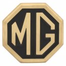 &quot;MG&quot;-Embl., Gold/Schwarz, in Gummistosst.vorne