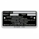 COMM PLATE TR6 CP