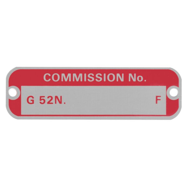 Chassis-Nummer-Plakette(rot)  G52N 