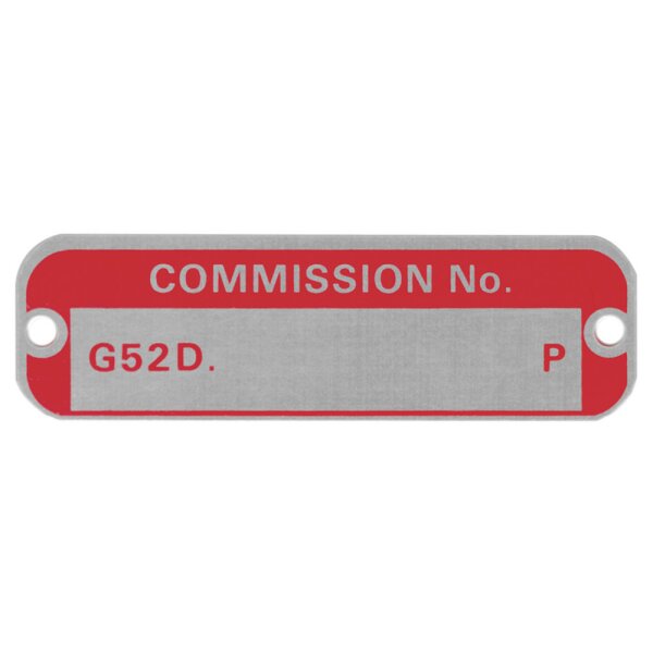 COMMISSION PLATE MG C GT